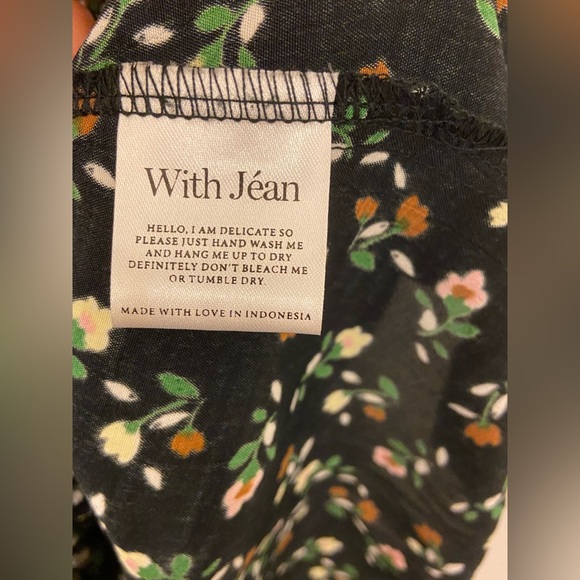 With Jean Isabelle Mini Dress Floral Black Size Small - Picture 4 of 7